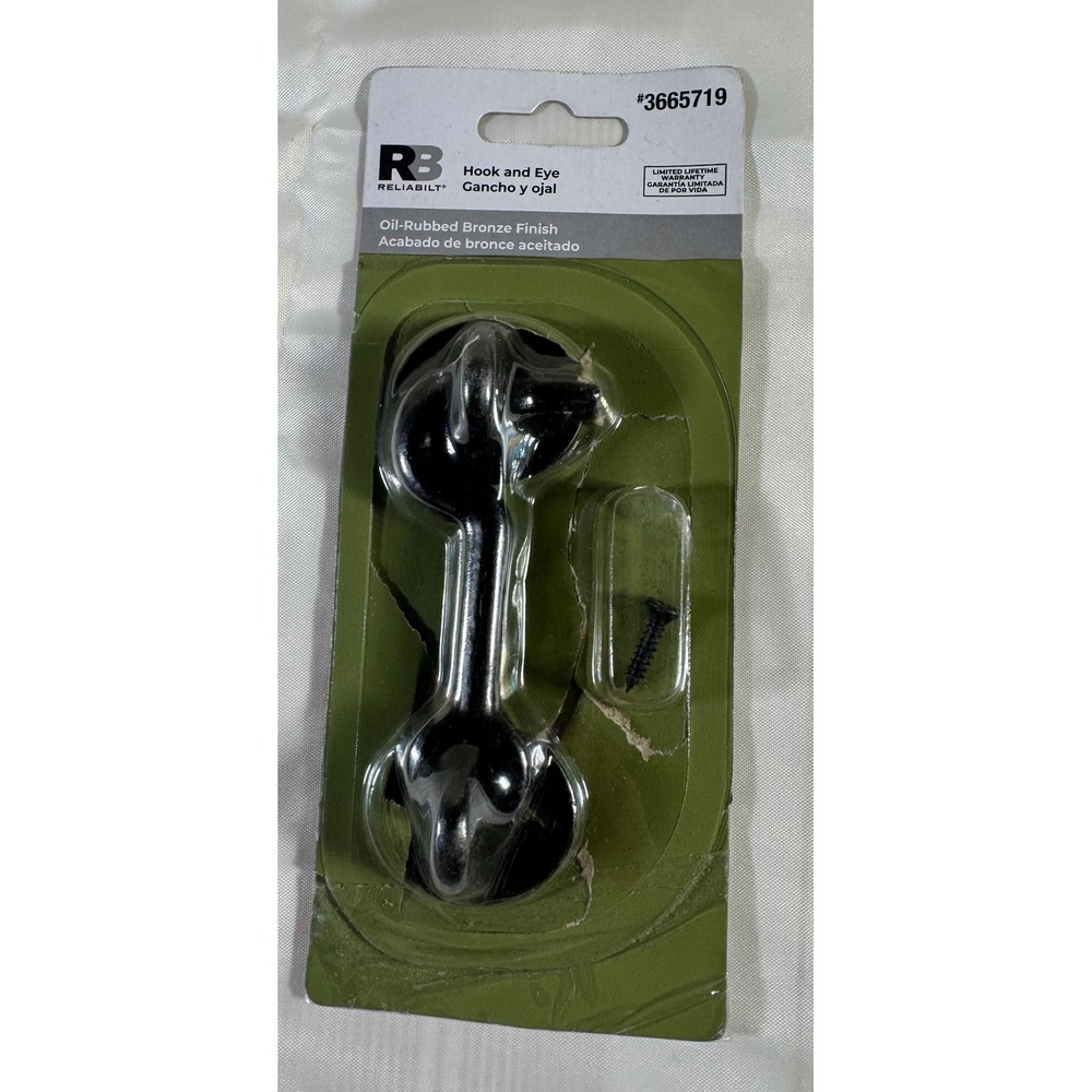 Reliabilt Hook and Eye Oil-Rubbed Bronze Gate Door Latch Hardware 3665719